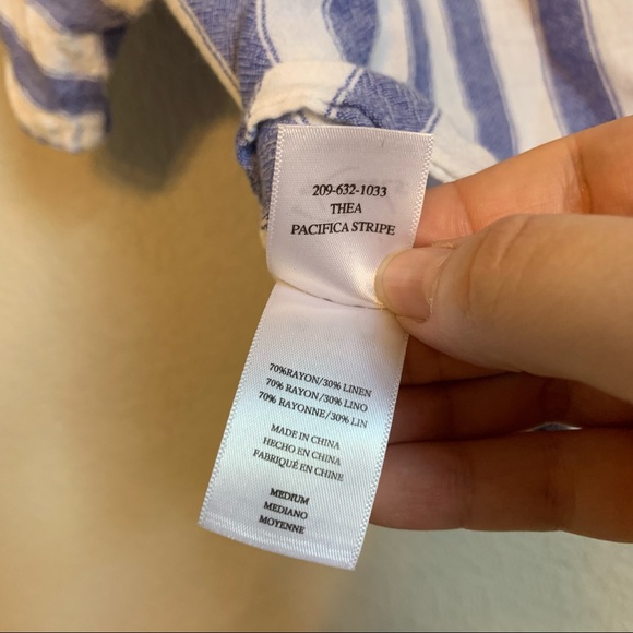 Rails Thea Pacifica Stripe Cropped Button Down Blouse - Revolve - Picture 9 of 10